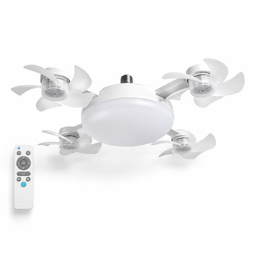 TrueBreeze — Screw-In Ceiling Fan with LED Light, No Wiring Required, Remote Control, 3 Speeds, 3 Color Temps